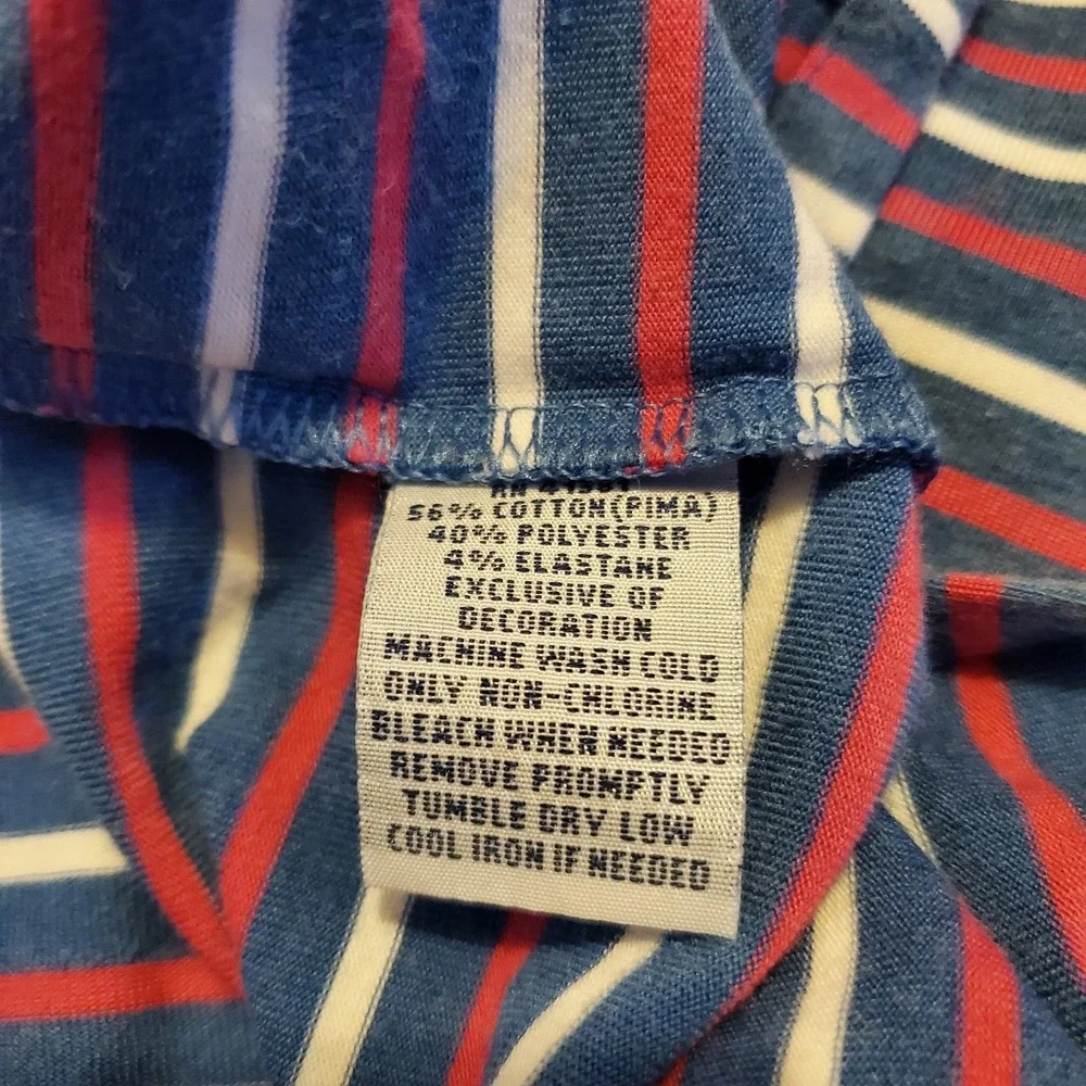 Polo‎ Ralph Lauren Golf Shirt Men 2XL Blue Striped Performance Stretch The Farm